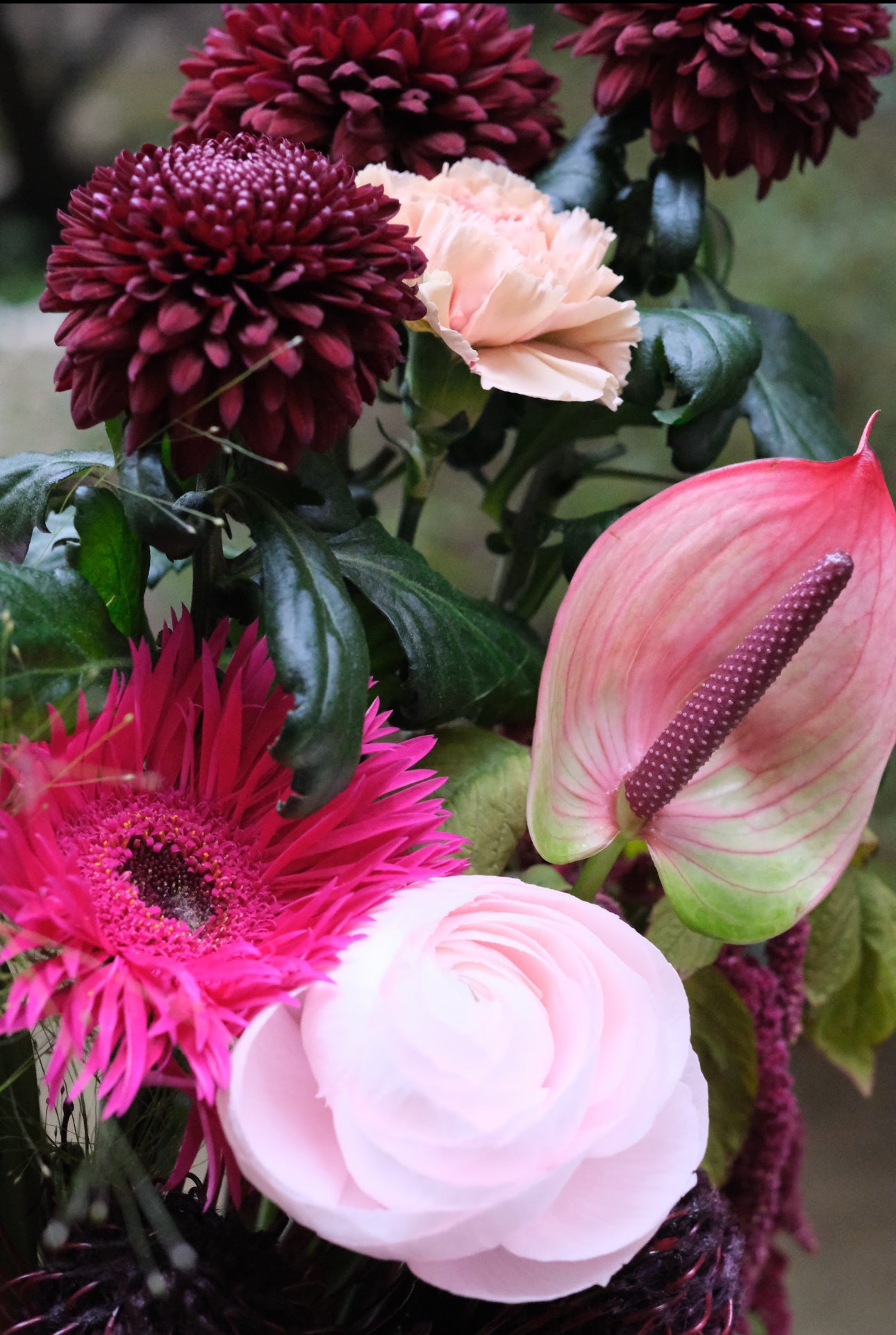 Bouquet de fleurs de saison imaginé pour la Saint-Valentin